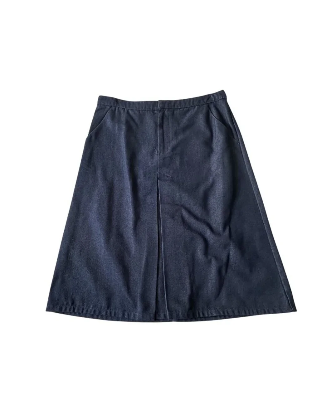 Vintage GAP Jeans Fall 2001 Denim A-Line Midi Skirt Dark Wash Size 10 Y2K